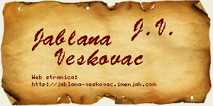 Jablana Veškovac vizit kartica
